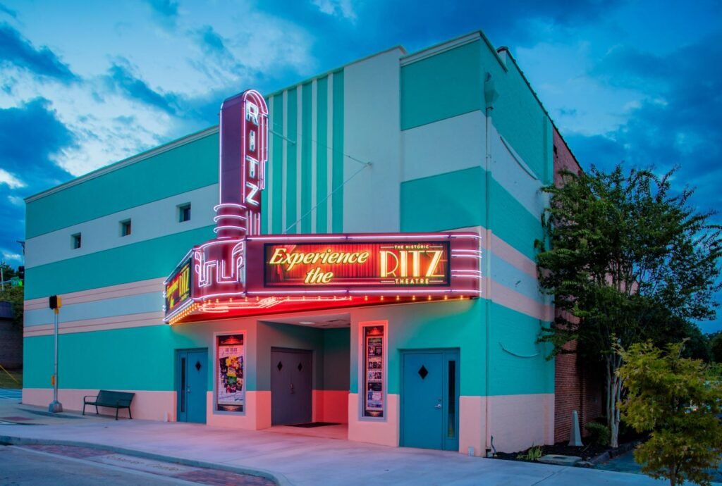 The Ritz Theatre today on Main Street Toccoa near Lake Hartwell