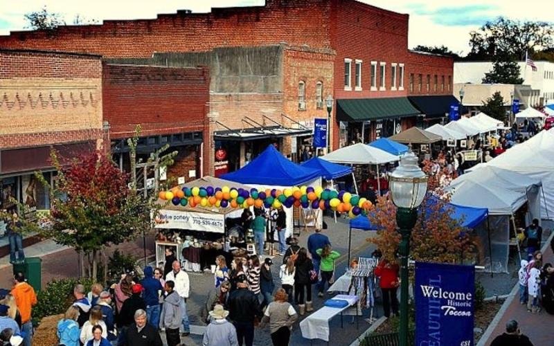 DowntownToccoa for the Harvest Festival near Lake Hartwell